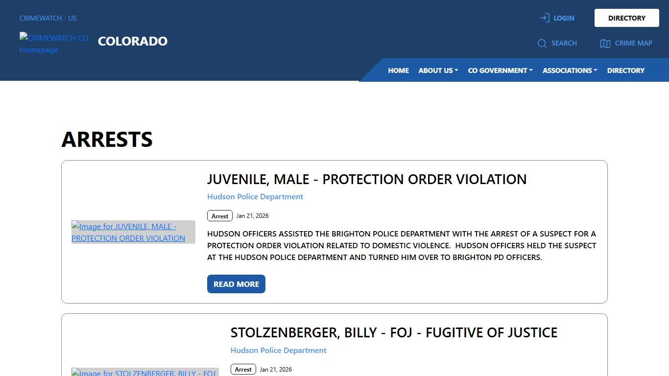 Colorado Arrests CRIMEWATCH